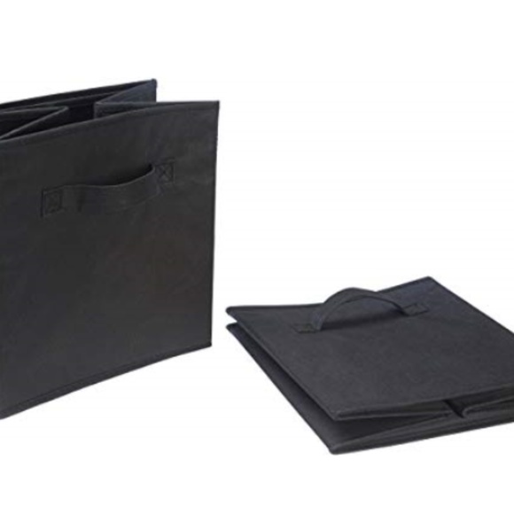 Racxily Collapsible Fabric Cube Storage Bin, Storage Bins  Foldable Storage Black Bins Cubes Organizer